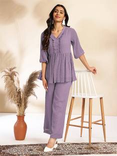 Janasya Top Pant Co-ords Set
