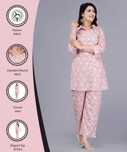 PRADHRUHE Tunic Palazzos Co-ords Set