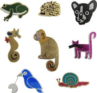 ANI ACCESSORIEZ 8 piece Heat Transfer Patch Different Colour And Different Design Applique Patch