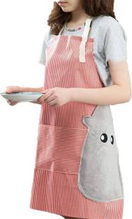Ashmakam Cotton, Velvet Chef's Apron - Free Size