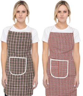 KUBER INDUSTRIES Cotton Home Use Apron - Free Size