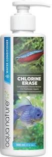 Aquanature Chlorine Erase Water Conditioner for Freshwater Aquarium (500ml) Solvent Aquarium Cleaner
