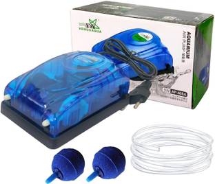 kickAt Premium Double Outlet Aquarium Oxygen Air Pump for Air Bubble of Fish Tank Power Aquarium Filter
