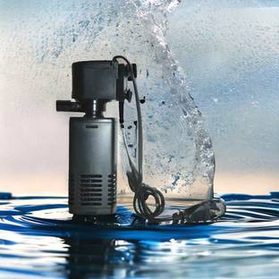 kickAt Aquarium Filter Pump 1000 L/H 3 in 1 High Power Oxygen Filteration System Power Aquarium Filter