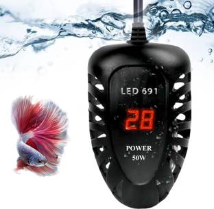 Jainsons Pet Products RS-691 Aquarium LED Digital Display Heater, Digital Heater Fish Turtle Tank 50W Submersible Aquarium Immersion Heater