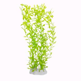 Jainsons Pet Products 16-Inch Artificial Aquarium Plant – Green Plastic Aquatic Decoration Aquarium Plant Anchor