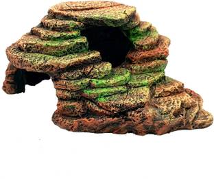 NIVIAR Turtle Basking Platform with Cave Aquarium Plant Anchor