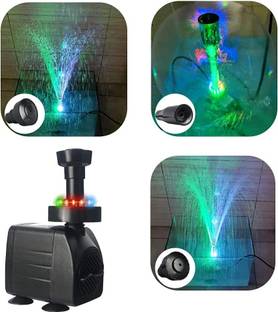 FLOJOY 10w 12LED Small Fountain Pump with Beautiful 3 Effects Nozzle Kit 220V Water Aquarium Pump