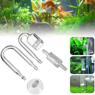 talinoz CO2 Diffuser kit Aquarium Bubble U-Tube Glass Suction Cups Oxygen Regulator Water Aquarium Pump