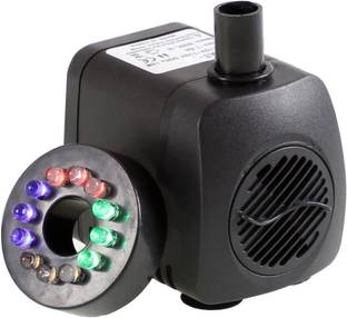 FLOJOY 10W Fountain Pump Submersible with LED Light Water Aquarium Pump