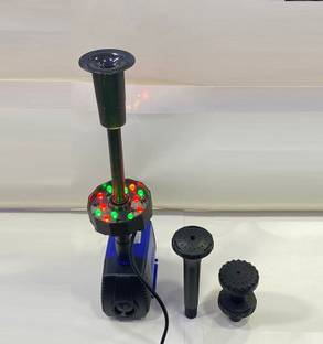 FLOJOY Water Fountain Spray Head Nozzle Set with Big Ring LED 3mtr Head Ac 220V Water Aquarium Pump