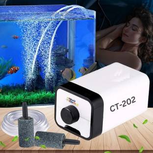 VAYINATO CT-202 Aquarium Oxygen Air Pump with 3 Meter Air Tube and 2 Air Stone Air Aquarium Pump