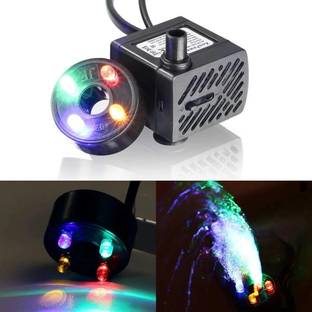 Sentrox Indoor Table Top Water Fountain Pump with LED Light | Water Pump with LED | Water Aquarium Pump