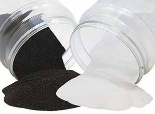 PIKVY Natural Aquarium BLACK & WHITE Sand for Lawn, Garden, Plants, & Aquarium Décor Sand Unplanted Substrate