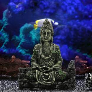 NIVIAR Aquarium Buddha Statue Ornament, Meditation Sculpture Laterite Planted Substrate
