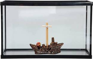 Mistletoe Natural Looking Ship Decoration Ornaments/Toy for Fish Tank Boat Destroyer Laterite Unplanted Substrate