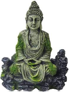 Mistletoe Handcrafted Antique Positive Buddha Statue Aquarium Pond Fountains Fish Tank Laterite Unplanted Substrate