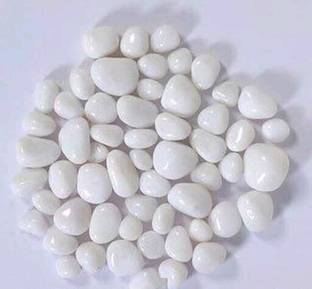 sama White Pabbles/Stone For Garden, Plants, Aquarium & Home Decor (0.5kg) Marble Unplanted Substrate