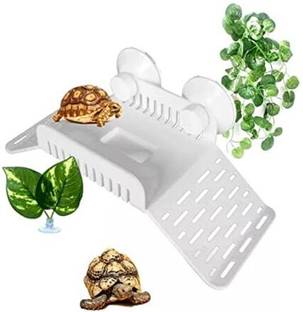 Gaurvi Enterprises Turtle Basking Platform Table, Tortoise Accessories, Non-Slip Turtle Tank Aragonite Unplanted Substrate