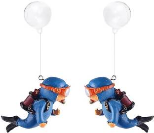 Saket Aquarium Floating Cartoon Resin Cute Diver DECORATION ITEM Aragonite Unplanted Substrate