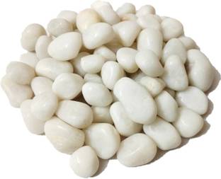 DS Creations White Glossy marble stone/gravels/pebbles 950g Marble Unplanted Substrate