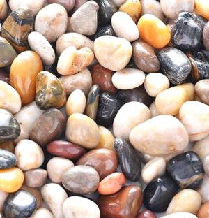 WOWTAG Natural Small River Pebbles,Polished, Non toxic, round, Marble Unplanted Substrate