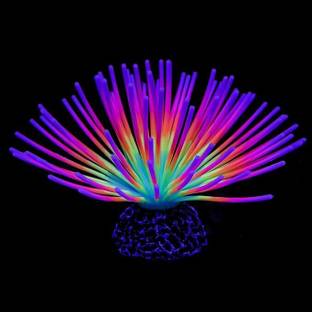 Jainsons Pet Products Aquarium Blue Sea Urchin Ball Artificial Silicone Ornament Crushed Coral Unplanted Substrate