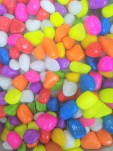 Foodies Puppies Multi-colored Aquarium Stones Fish Tank Rocks Natural River Gravel Polished Decorative Colorful Landscaping Pebbles River Rock Unplanted Substrate