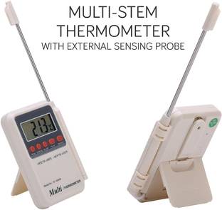 BALRAMA -50°C to 300°C / -58°F to 572°F ST-9283B LCD Portable Digital Multi-Stem Thermometer with External Sensing Probe Temperature Meter with High & Low Temp Limit Alarm + Temperature Unit ?/? Selectable + Maximum or Minimum Memory Recalling + Data Hold Test + Stand + Protective Plastic Cap Aquarium Thermometer