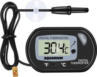 Foodie Puppies LCD Digital Thermometer with Suction Cup - (LCD Thermometer) | Aquarium Thermometer