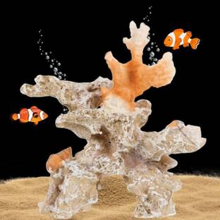 VAYINATO Fish Tank Crl Ornaments, Artificial Decoration Ocean Stone Crl Real Underwater Aquarium Tool