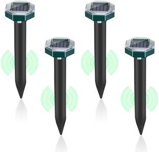 HASTHIP Solar Powered Ultrasonic Animal Repeller 4 Pack Aquarium Tool