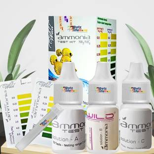 VAYINATO Aquatic Remedies Wild Ammonia Test Kit For Aquarium Fish Tank (50 Tests) Aquarium Tool