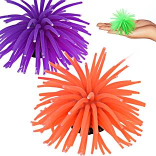 VAYINATO 2 Pcs Silicone Simulation Artificial Fake Anemone Ornament (Random Colors) Aquarium Tool