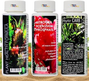 VAYINATO AR (Pack of 3*120ML) Plant Health Formula, Plant Food & Phyto Carb Aquarium Tool