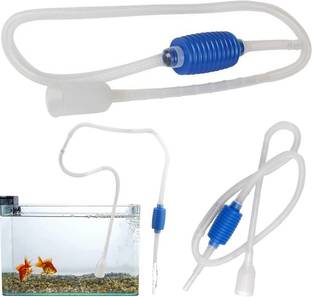 Water Area Aquarium Fish Tank Siphon Gravel Cleaner Syphon Manual Water Draining Pump Pipe Aquarium Tool