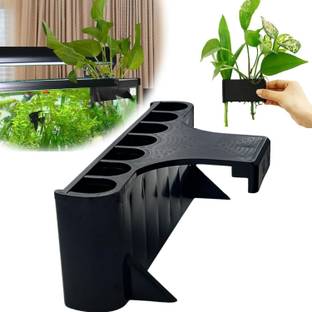 VAYINATO 1 Pcs-5 Hole (Black) Hanging Aquarium Water Plant Holder Aquarium Tool