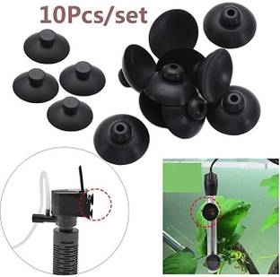 Petzlifeworld Black Soft Silicone Suction Cup Sucker Holder for Aquarium Filter Pack of 10 Aquarium Tool