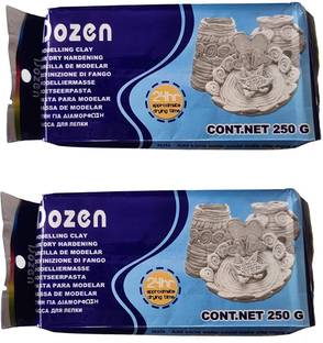 ART RANGER Dozen Natural Air-Dry Clay, White,All-Purpose Modeling Clay Art Clay
