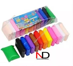 Nimrit Decoration Set of 12 Colors Air Dry Clay Super Light Clay for Kids Art Clay (100 g) Art Clay
