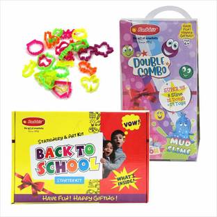 Rabbit Dough & Slime double combo + Back to School Starter Kit |Stationery & Art Kit Art Clay