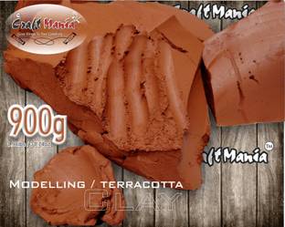 Craftmania Brown Terracotta / Modelling / Air Dry / Shadu / Wet Clay dough for Craft Art Clay