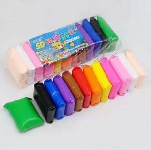 KKK Modelling Bouncing Different Color 1 Clay set with tools (pack of 12 ) Art Clay