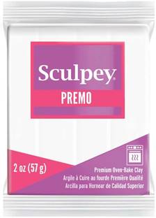 Sculpey Polyform Premo Polymer Clay (2 Oz, White) Art Clay