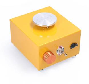 Yellow Tommy Variable Speed Mini Electric Pottery Wheel Machine | Yellow | With Tool Set & Art Clay