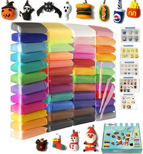 Bloombec 12 Pcs Color Air Dry Clay, Super Light Clay,Non-Toxic Art Clay for Kids
