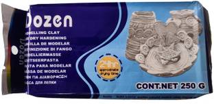 Chrome Dozen Natural Air-Dry Hardening Clay, White Modelling Art Clay