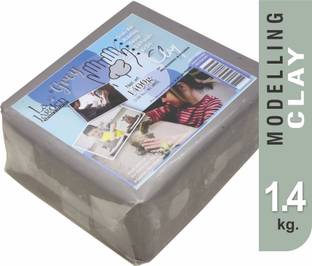 la jarden Shadu/Modelling Clay Dough Grey (1.4kg) for Eco-Friendly Ganesha & sculptures