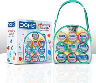 DOMS MODELLING DOUGH SPEEL 'n' COUNT 10 SHADES(250 GM) Art Clay