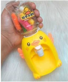 Barbarik Small Cute Multicolour Duck Water Dispenser with Multicolour Clay Art Clay